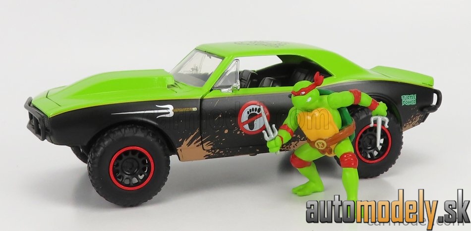 Jada - CHEVROLET CAMARO 1967 RAPHAEL NINJA TURTLES TARTARUGHE NINJA GREEN BLACK - 1:24
