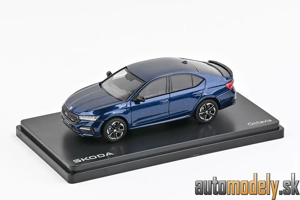 Abrex - Škoda Octavia IV RS (2020) - Modrá Storm Metalíza - 1:43
