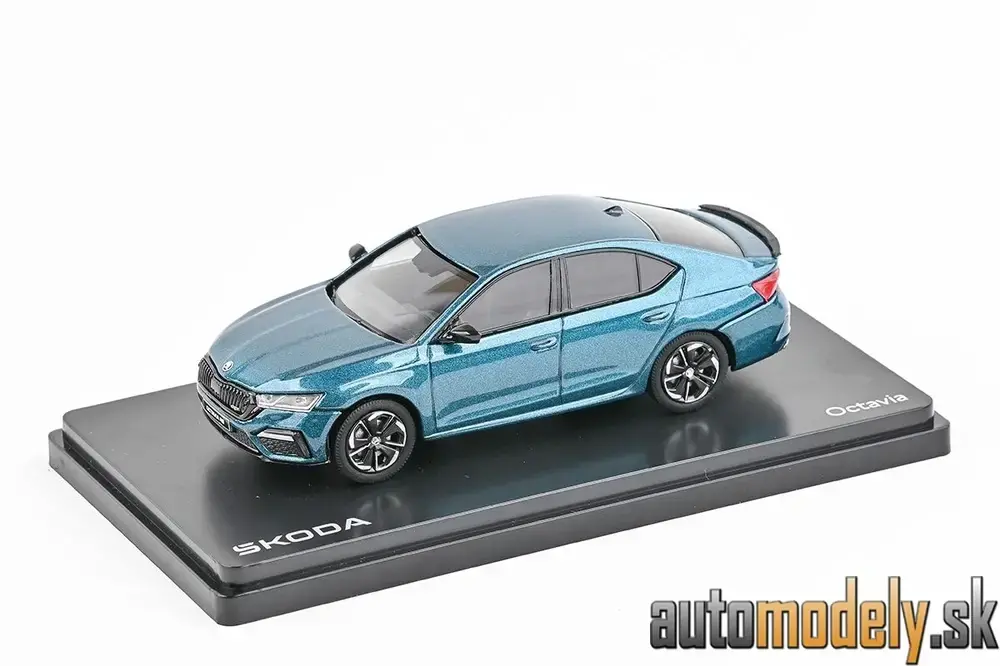  Abrex - Škoda Octavia IV RS (2020) - Modrá Admiral Metalíza - 1:43