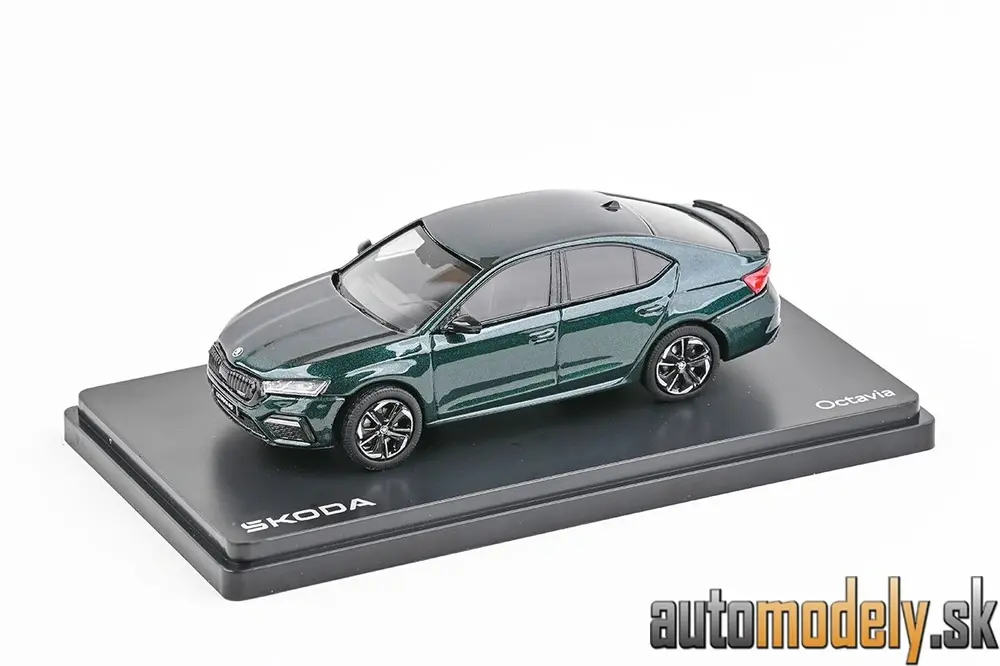  Abrex - Škoda Octavia IV RS (2020) - Zelená Highland Metalíza - 1:43