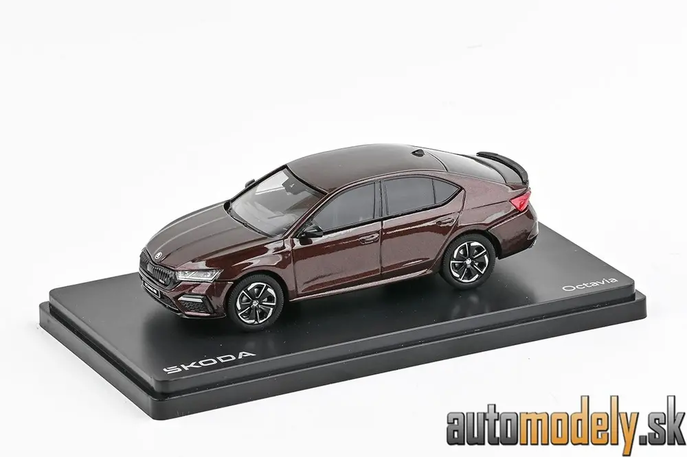  Abrex - Škoda Octavia IV RS (2020) - Hnedá Marrone Metalíza - 1:43