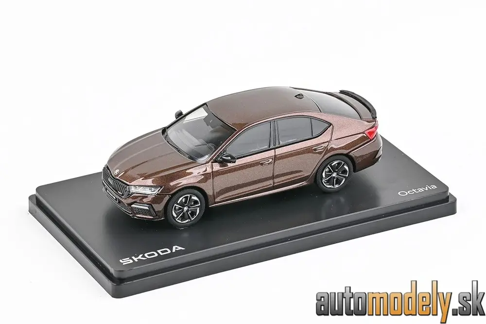  Abrex - Škoda Octavia IV RS (2020) - Hnědá Amber Metalíza - 1:43