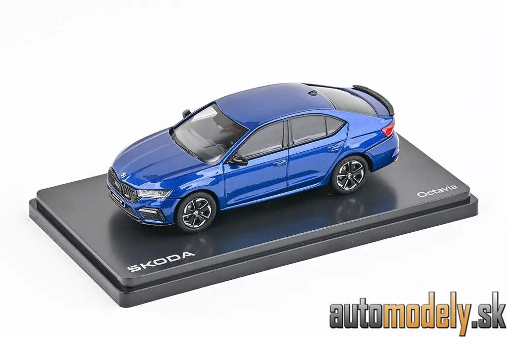  Abrex - Škoda Octavia IV RS (2020) - Modrá Nightfire Metalíza - 1:43