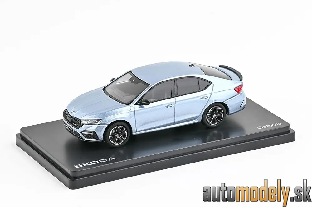  Abrex - Škoda Octavia IV RS (2020) - Modrá Shark Metalíza - 1:43