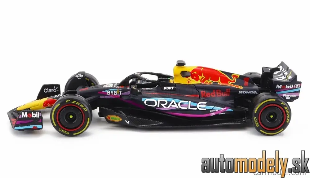 BURAGO - RED BULL F1 RB19 TEAM ORACLE RED BULL RACING N 1 WORLD CHAMPION WINNER MIAMI GP 2023 MAX VERSTAPPEN MATT BLUE - 1:43