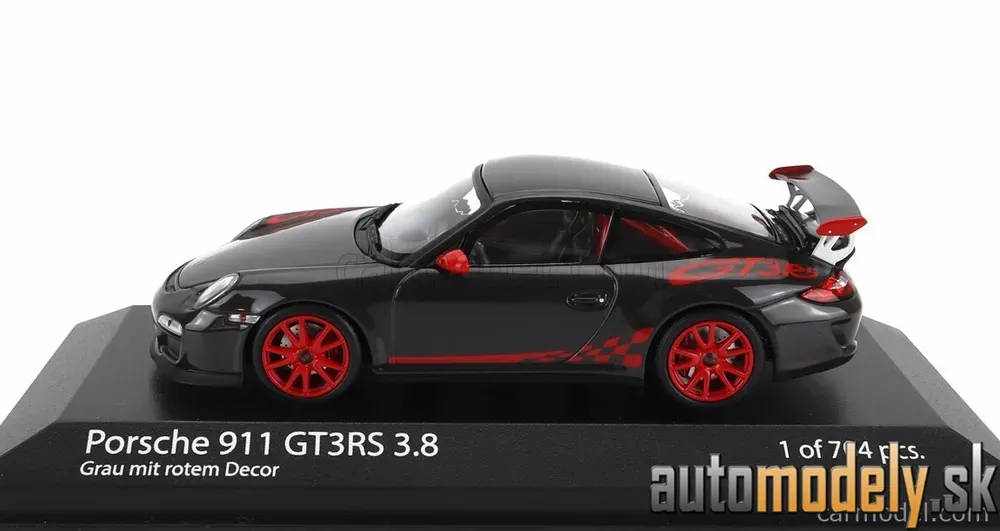 Minichamps - PORSCHE 911 997-2 GT3 RS 3.8 COUPE 2009 RED WHEELS GREY - 1:43