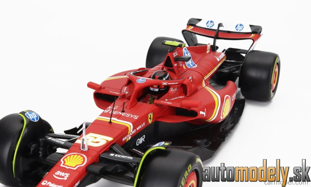 BURAGO - FERRARI - F1 SF-24 TEAM SCUDERIA FERRARI N 55 SEASON 2024 CARLOS SAINZ - 1:18