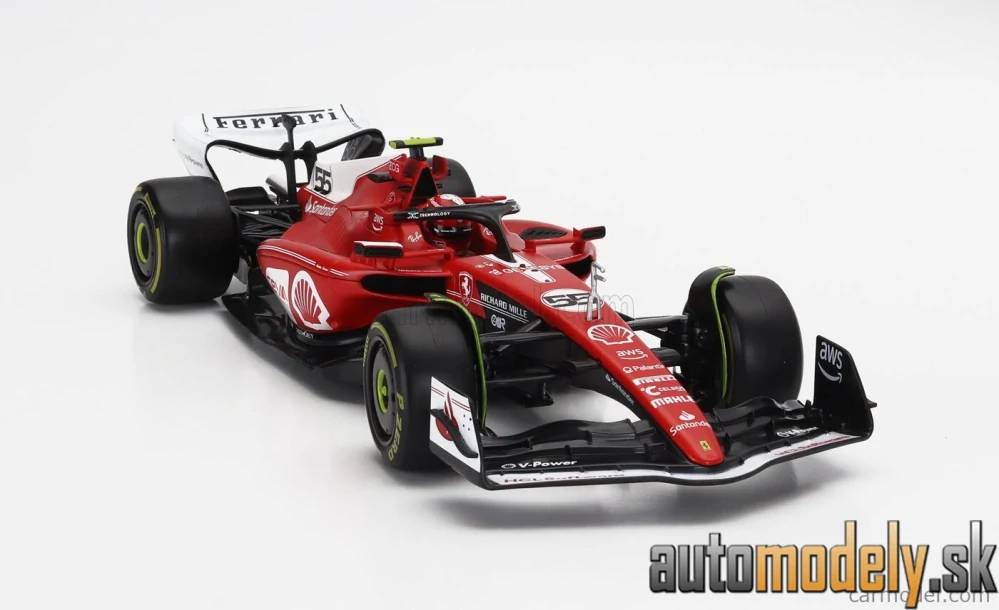 Bburago - FERRARI F1 SF-23 TEAM SCUDERIA FERRARI N 55 LAS VEGAS USA GP 2023 CARLOS SAINZ - 1:18