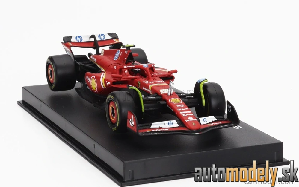 Bburago - FERRARI F1 SF-24 TEAM SCUDERIA FERRARI N 55 5th EMILIA ROMAGNA IMOLA GP 2024 CARLOS SAINZ - 1:43