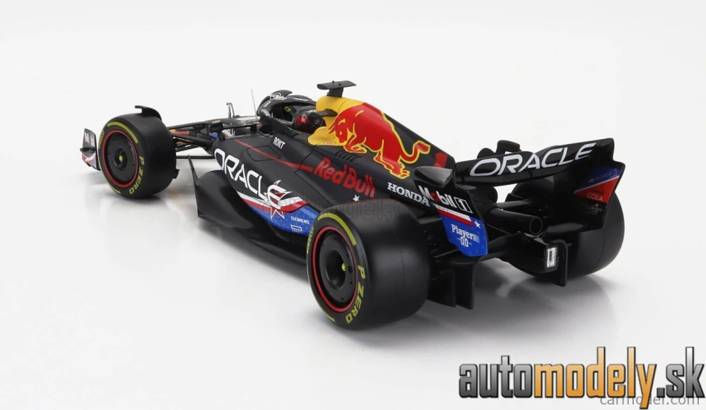 Bburago - RED BULL - F1 RB19 TEAM ORACLE RED BULL RACING N 1 WORLD CHAMPION WINNER AUSTIN USA GP 2023 MAX VERSTAPPEN - 1:18