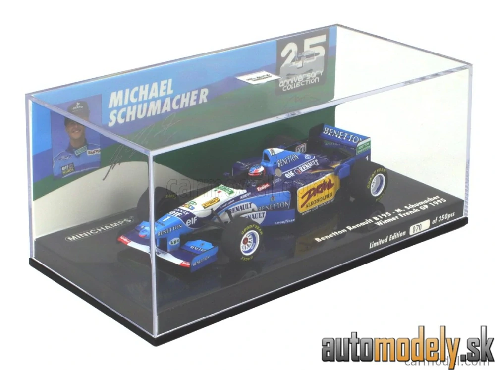 MINICHAMPS - BENETTON - F1 B195 TEAM MILD SEVEN RENAULT N 1 WORLD CHAMPION WINNER FRENCH GP 1995 MICHAEL SCHUMACHER - 1:43