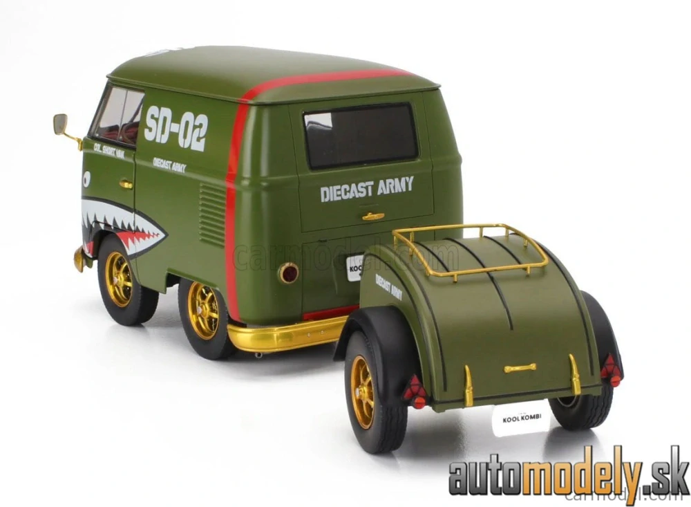 SOLIDO - VOLKSWAGEN - T1 VAN KOOL COMBI WITH TRAILER 1950 - 1:18