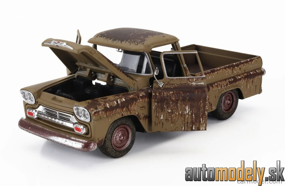 MOTOR-MAX - CHEVROLET - APACHE PICK-UP FLEETSIDE WEATHERED TREASURE 1958 - 1:24