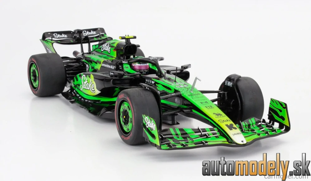 SOLIDO - SAUBER F1 C44 TEAM STAKE KICK N 24 LAS VEGAS USA GP 2024 ZHOU GUANYU - 1:18