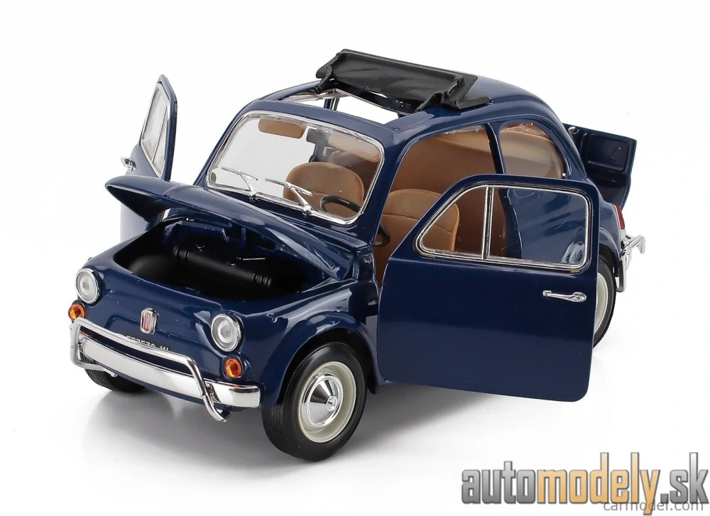 Bburago - FIAT - 500L OPEN ROOF 1968 - BLUE - 1:16