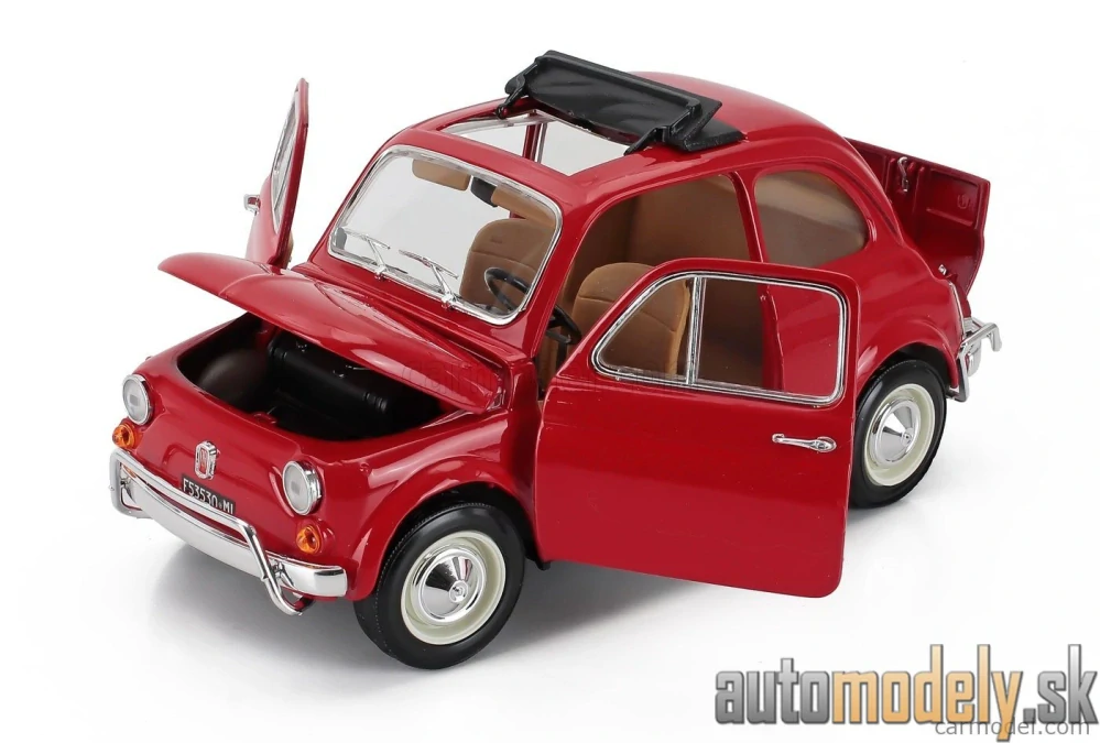 Bburago - FIAT - 500L OPEN ROOF 1968 - RED - 1:16