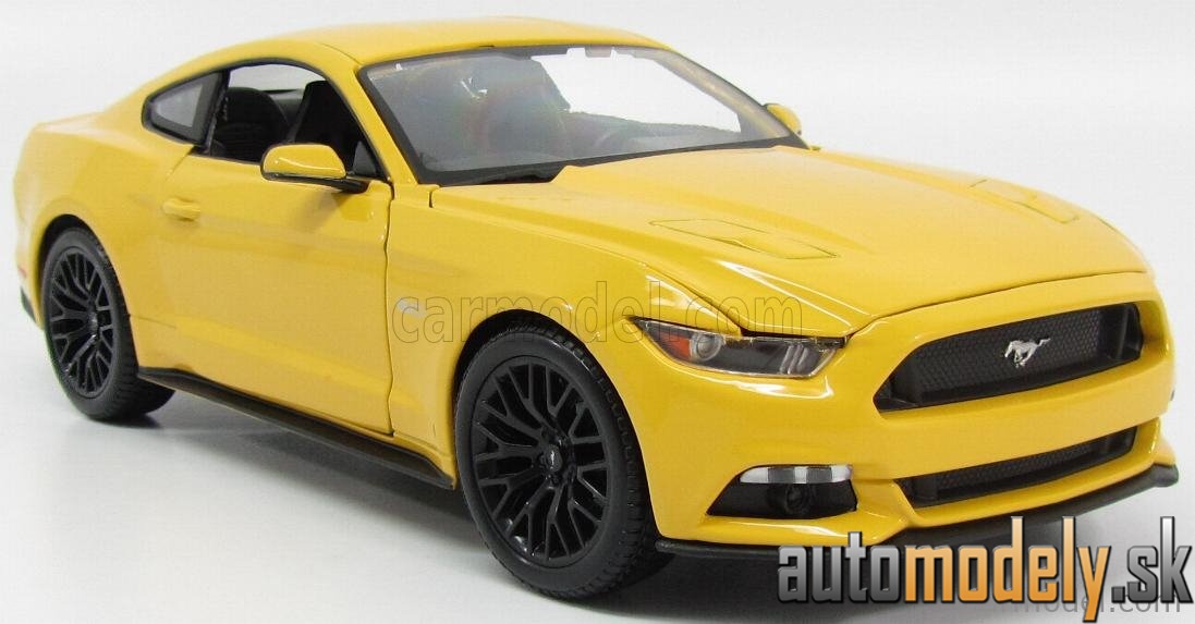 Maisto - FORD USA - MUSTANG COUPE 5.0 GT 2015 - YELLOW - 1:18