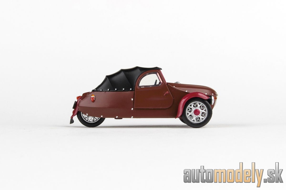 Abrex - Velorex 16/350 (1966) Hnedá/Čierna/Vínová - 1:43