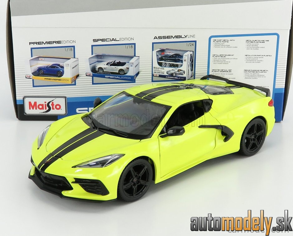 Maisto - CHEVROLET - CORVETTE Z51 STINGRAY COUPE 2020 - YELLOW - 1:24