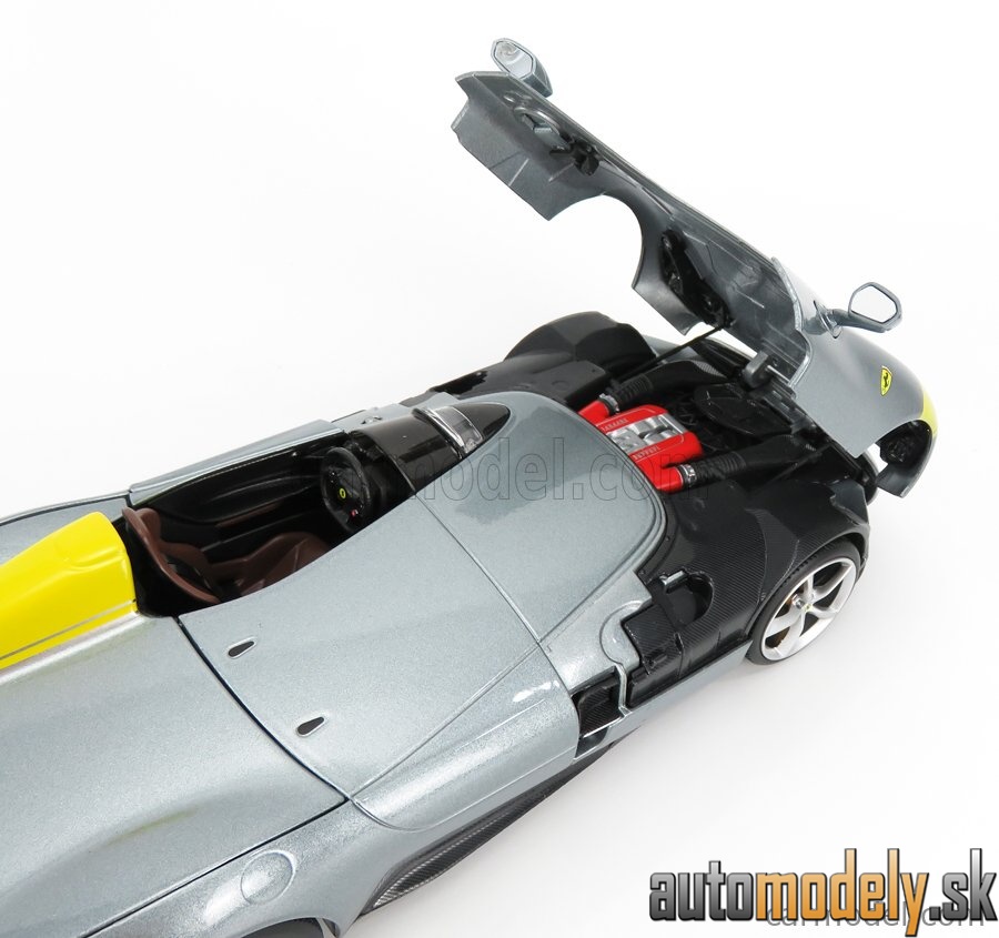 Bburago - FERRARI - MONZA SP1 2018 - SILVER - 1:18