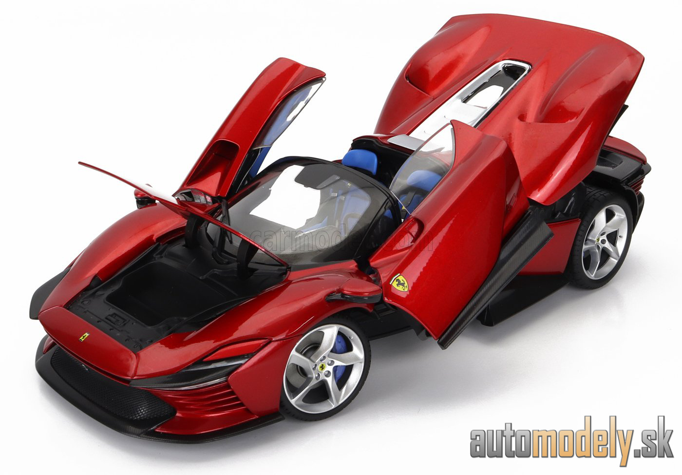 BBURAGO - FERRARI - DAYTONA SP3 SPIDER OPEN ROOF 2022 červená metalíza - 1:18
