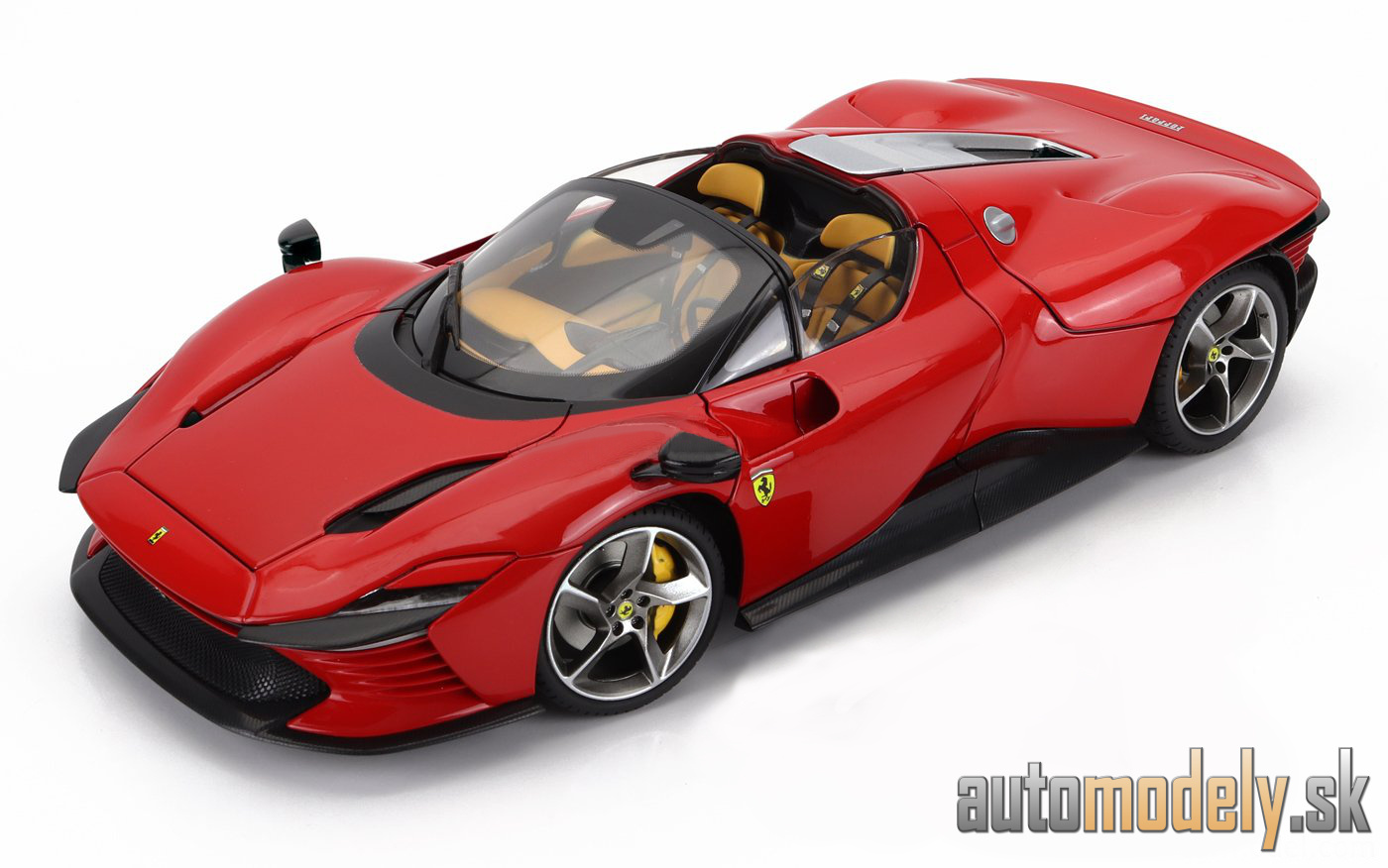 BBURAGO - FERRARI - DAYTONA SP3 SPIDER CLOSED ROOF 2022 červená - 1:18
