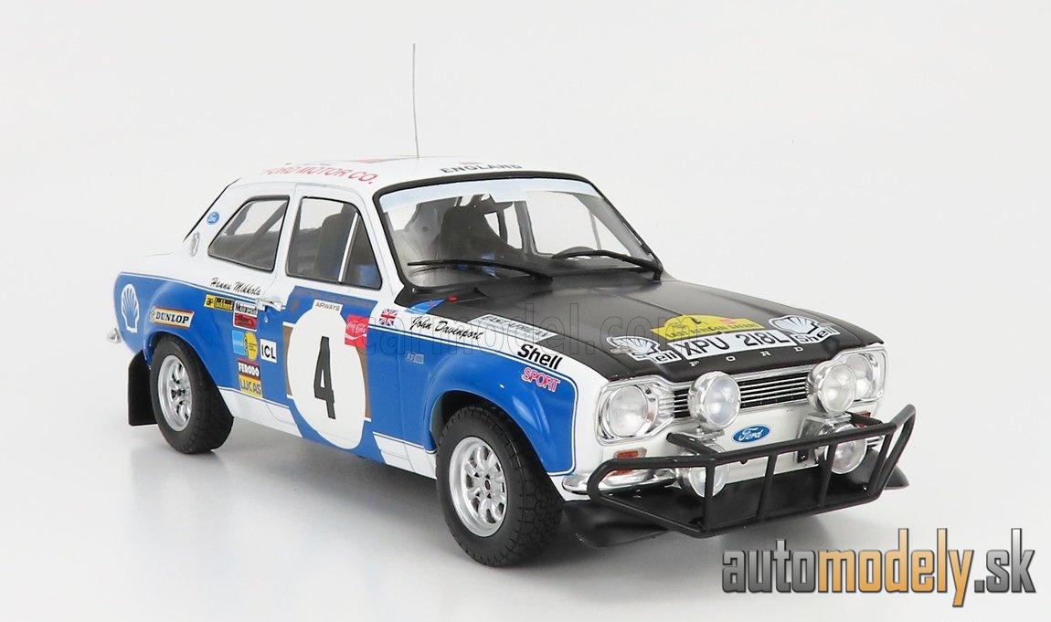 IXO-MODELS - FORD ENGLAND - ESCORT MKI RS 1600 (night version) N 4 RALLY SAFARI 1973 H.MIKKOLA - J.DAVENPORT - 1:18