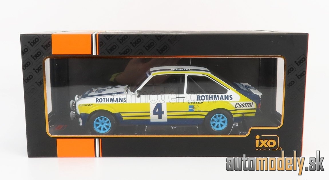 IXO-MODELS - FORD ENGLAND - ESCORT RS MKII TEAM ROTHMANS N 4 RALLY ACROPOLIS 1979 H.MIKKOLA - A.HERTZ - 1:18