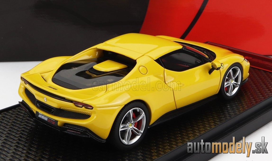 BBR-MODELS - FERRARI - 296 GTB HYBRID 830HP V6 2021 (GIALLO MODENA - YELLOW) - 1:43