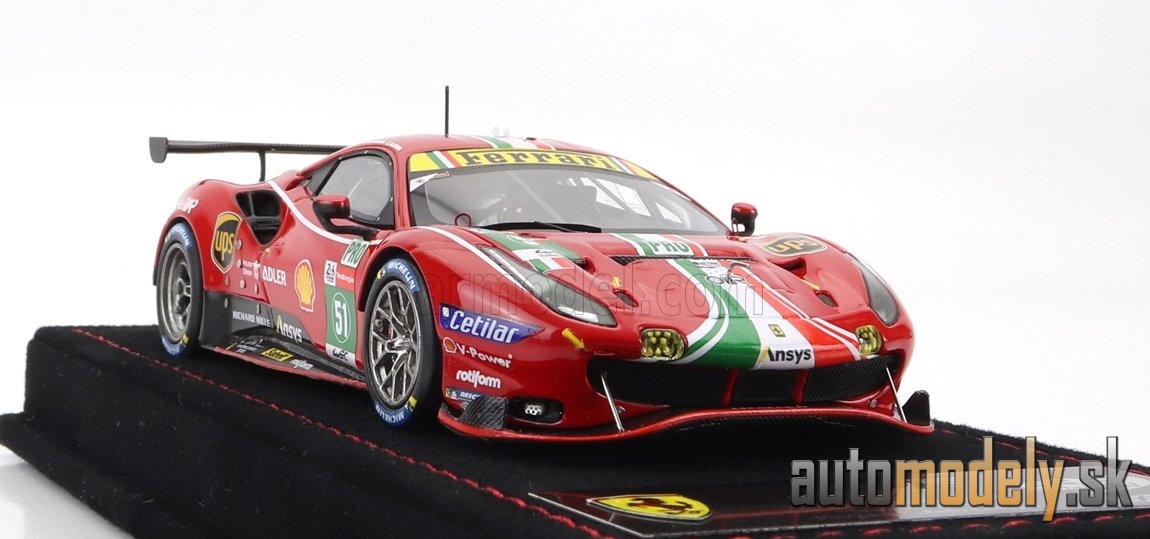 BBR-MODELS - FERRARI - 488 GTE 3.9L TURBO V8 TEAM AF CORSE N 51 WINNER LMGTE PRO CLASS 24h LE MANS 2021 J.CALADO - A.PIER GUIDI - C.LEDOGAR - 1:43