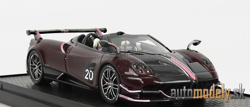 BBR-MODELS - PAGANI - HUAYRA BC N 20 ROADSTER 2017 (BLACK CARBON - RED) - 1:43