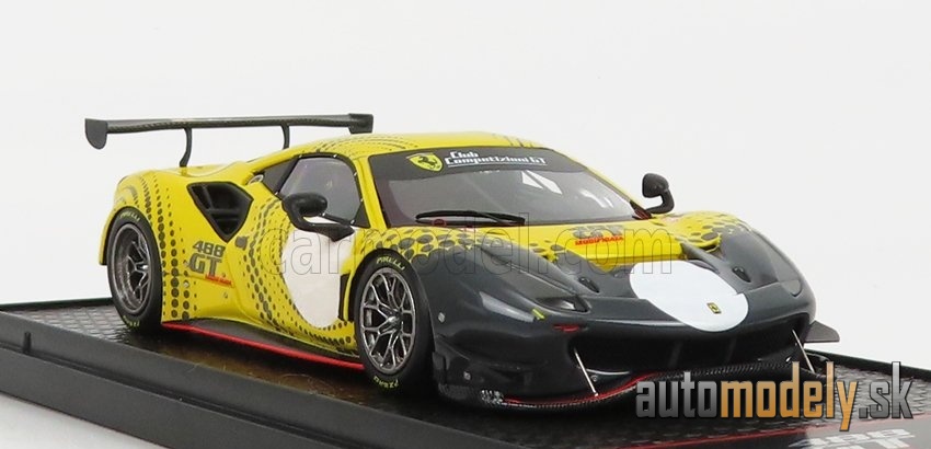 BBR-MODELS - FERRARI - 488 GT MODIFICATA 2020 (YELLOW MAT GREY) - 1:43
