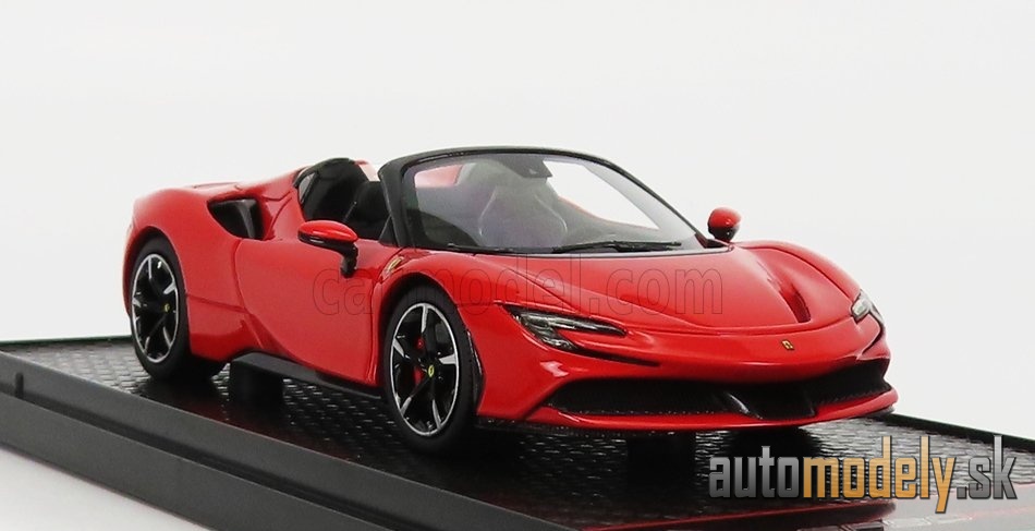 BBR-MODELS - FERRARI - SF90 STRADALE HYBRID SPIDER 1000hp OPEN ROOF 2020 (ROSSO CORSA - RED) - 1:43