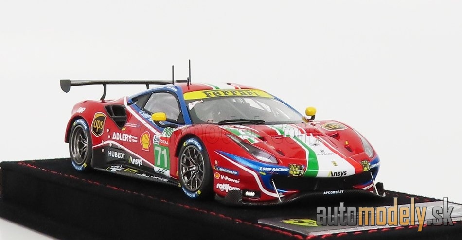 BBR-MODELS - FERRARI - 488 GTE EVO 3.9L TURBO V8 TEAM AF CORSE N 71 LMGTE PRO CLASS 24h LE MANS 2020 S.BIRD - M.MOLINA - D.RIGON - CON VETRINA - WITH SHOWCASE - 1:43