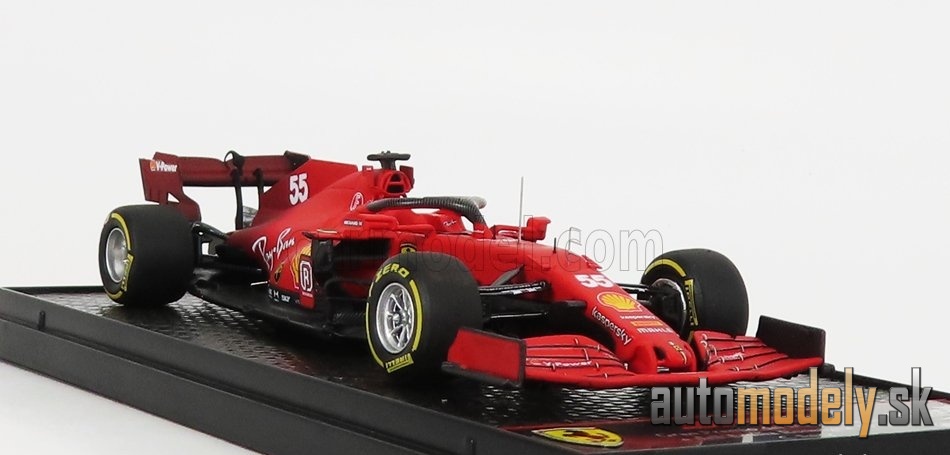 BBR-MODELS - FERRARI - F1 SF21 TEAM SCUDERIA FERRARI MISSION WINNOW N 55 4th EMILIA ROMAGNA ITALY GP - YELLOW TIRES 2021 CARLOS SAINZ - 1:43