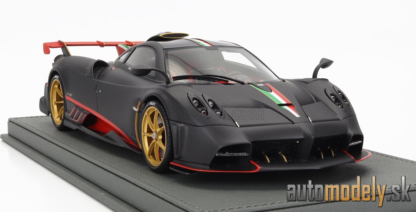 BBR-MODELS - PAGANI - IMOLA 2020 (CARBON FIBRE BLACK) - CON VETRINA - WITH SHOWCASE - 1:18