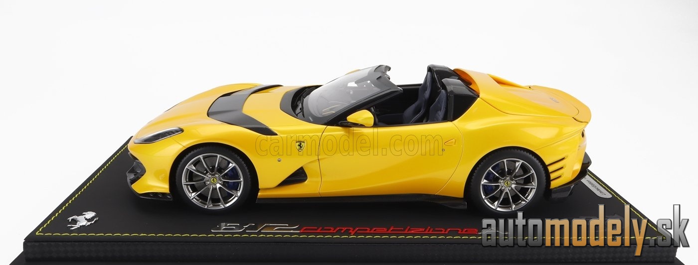 BBR-MODELS - FERRARI - 812 COMPETIZIONE A SPIDER 2022 - CON VETRINA - WITH SHOWCASE  (GIALLO TRISTRATO - YELLOW MET) - 1:18