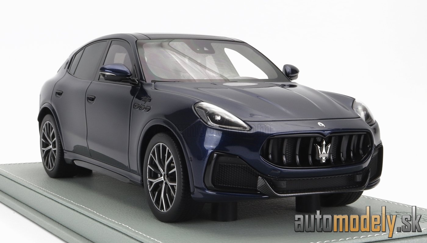 BBR-MODELS - MASERATI - GRECALE TROFEO SUV 2023 - CON VETRINA - WITH SHOWCASE (BLU NOBILE - BLUE MET) - 1:18
