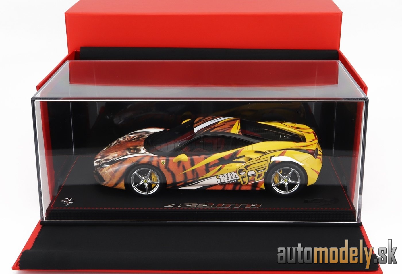 BBR-MODELS - FERRARI - 458 GTB IPE TIGER 2021 - CON VETRINA - WITH SHOWCASE - 1:18