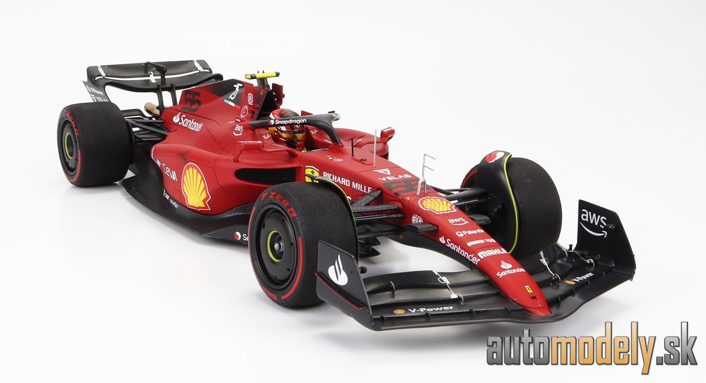 BBR-MODELS - FERRARI - F1-75 TEAM SCUDERIA FERRARI N 55 2nd BAHRAIN GP 2022 CARLOS SAINZ - 1:18