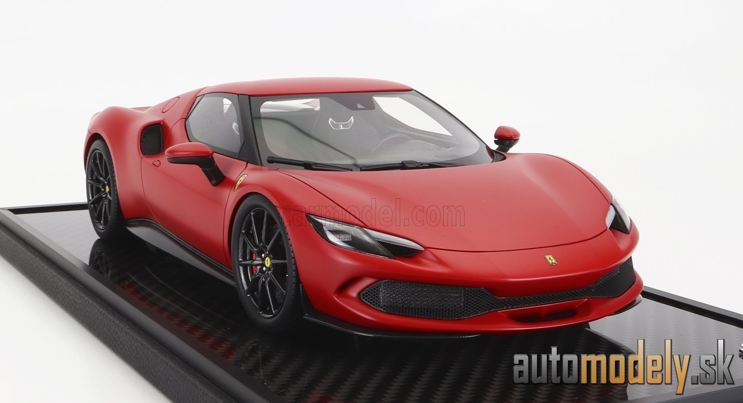 BBR-MODELS - FERRARI - 296 GTB HYBRID 830HP V6 2021 - CON VETRINA - WITH SHOWCASE (ROSSO F1-75 - MATT RED) - 1:18