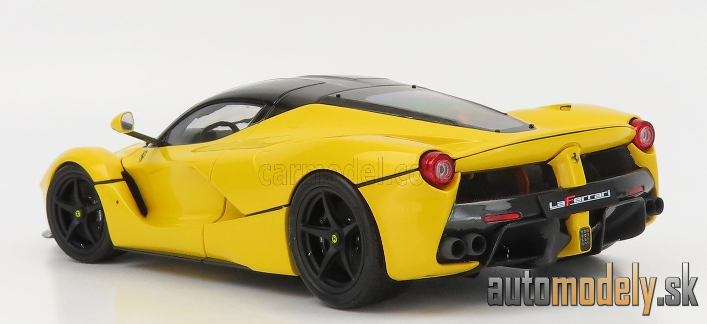 BBR-MODELS - FERRARI - LAFERRARI 2013 - BLACK WHEELS (GIALLO MODENA - YELLOW BLACK)- 1:18