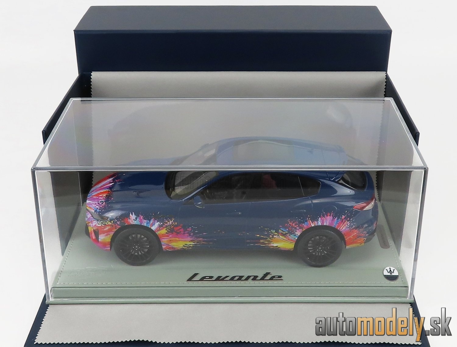 BBR-MODELS - MASERATI - LEVANTE TROFEO 2021 - FUORISERIE EDITION - CON VETRINA - WITH SHOWCASE (BLUE) - 1:18