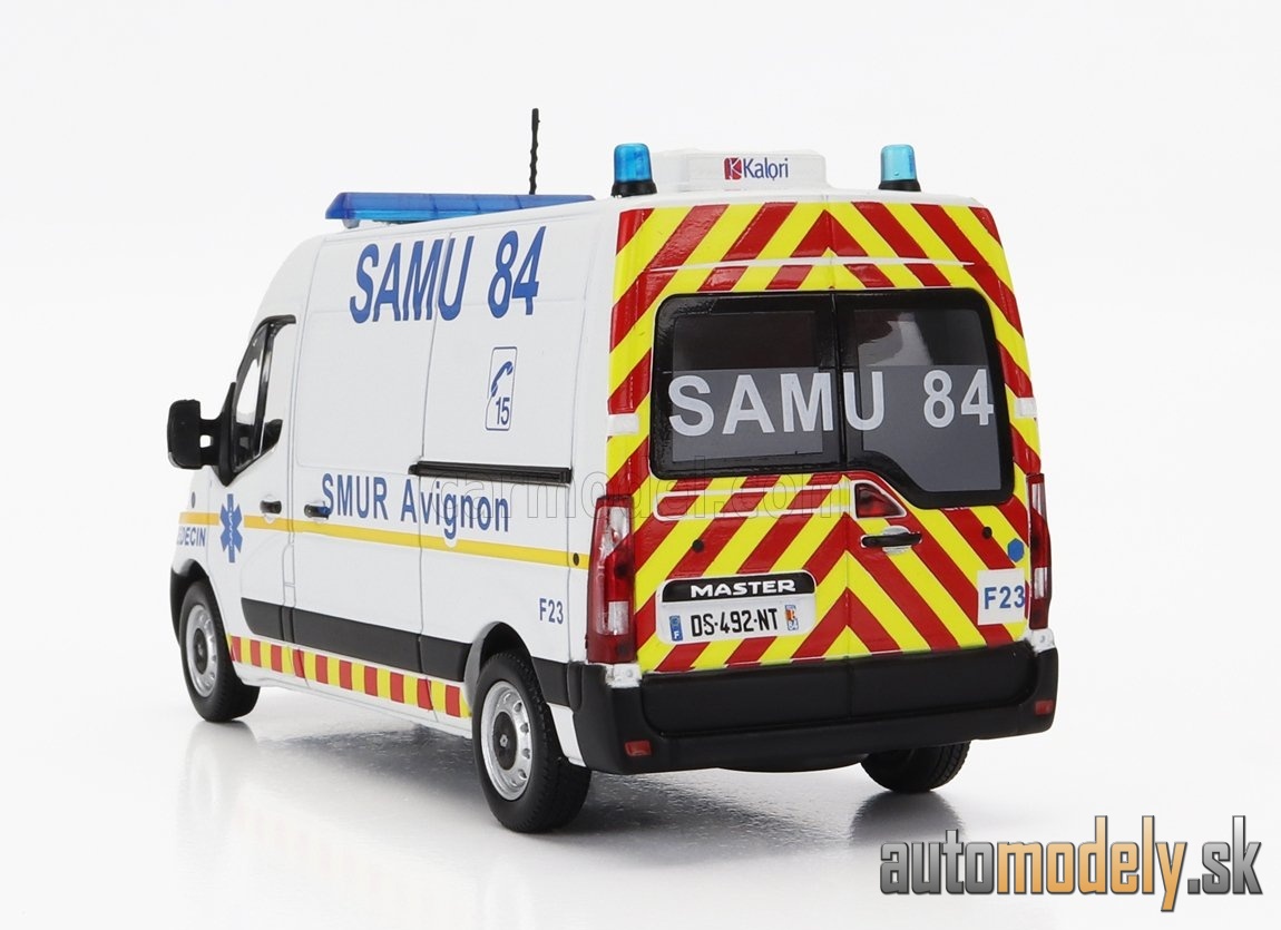 NOREV - RENAULT - MASTER VAN SAMU AMBULANCE 2014 (WHITE YELLOW) - 1:43