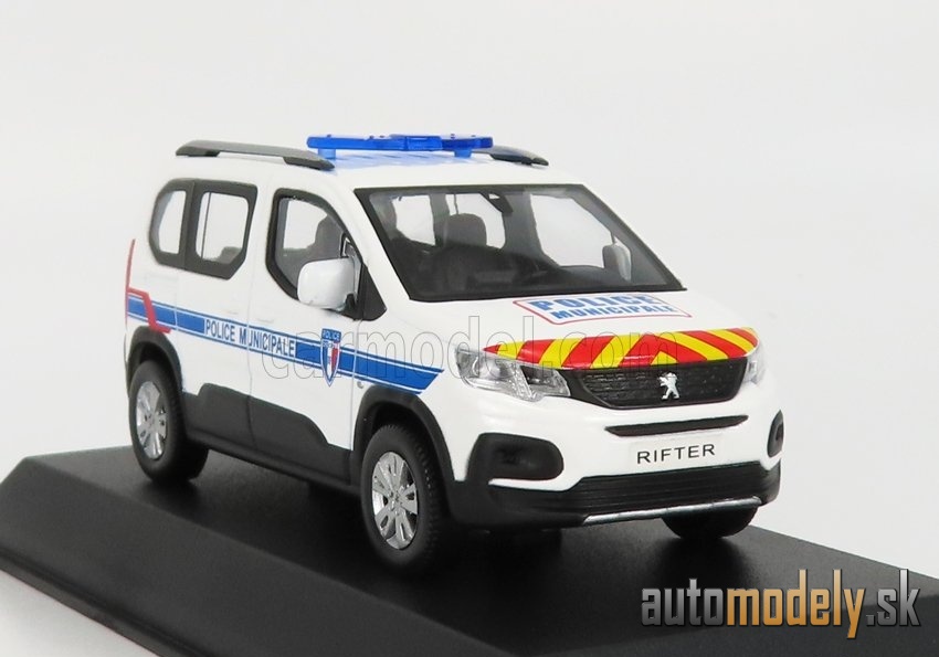NOREV - PEUGEOT - RIFTER POLICE MUNICIPALE 2019 (WHITE BLUE RED YELLOW) - 1:43
