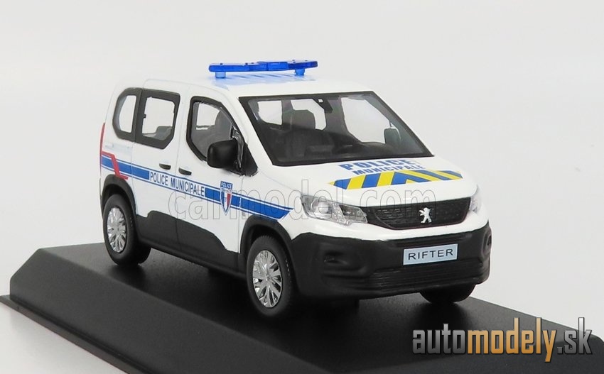 NOREV - PEUGEOT - RIFTER POLICE MUNICIPALE 2019 (WHITE BLUE YELLOW) - 1:43