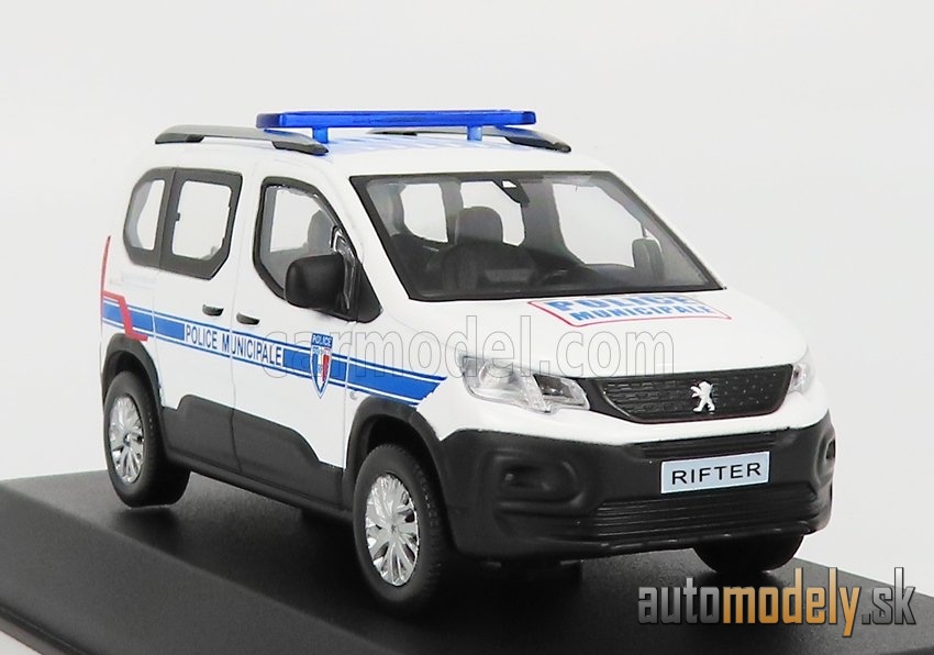 NOREV - PEUGEOT - RIFTER POLICE MUNICIPALE 2019 (WHITE BLUE)- 1:43 