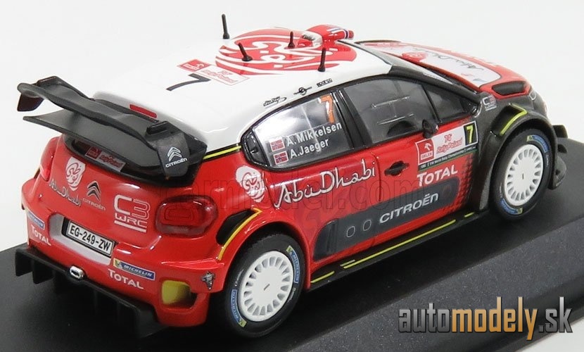 NOREV - CITROEN - C3 WRC ABU DHABI N 7 RALLY POLOGNE 2017 A.MIKKELSEN - A.JAEGER - 1:43