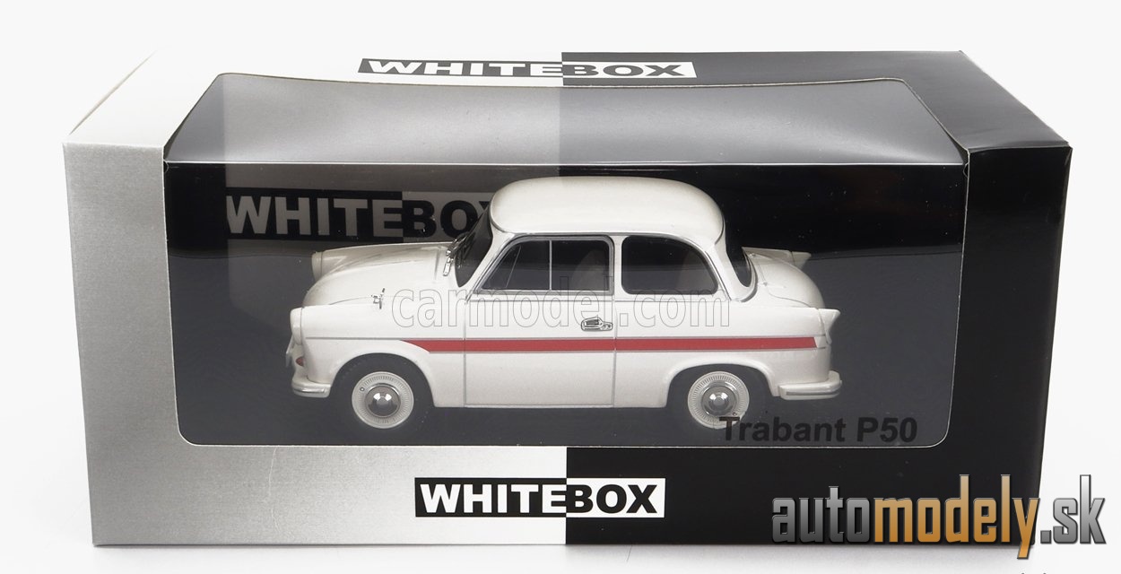 WHITEBOX - TRABANT - P50 1959 (WHITE RED) - 1:24