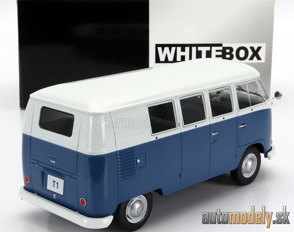 WHITEBOX - VOLKSWAGEN - T1 COMBI MINIBUS 1962 (WHITE BLUE) - 1:24